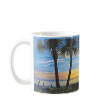 FLORIDA SUNSET PALM TREINOS DE CAFÉ MUG