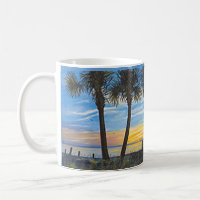 CANECA DE CAFÉ FLORIDA SUNSET PALM TREINOS DE CAFÉ MUG (Esquerda)
