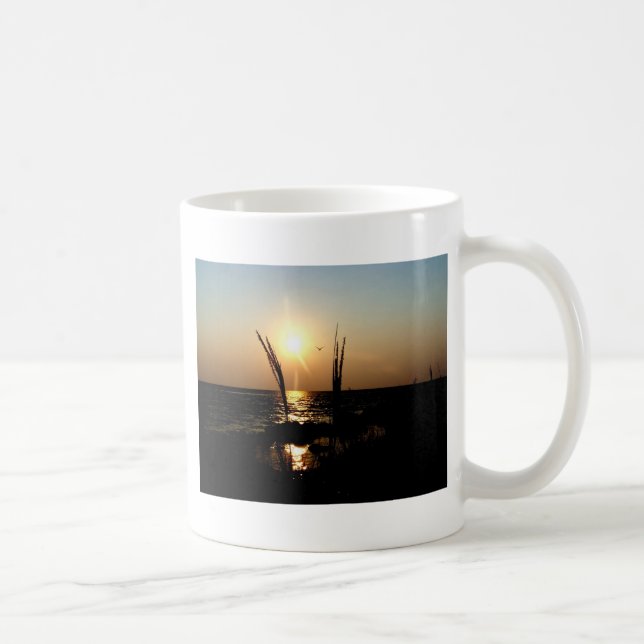 Caneca De Café Flórida Sunset Sobre O Golfo (Direita)