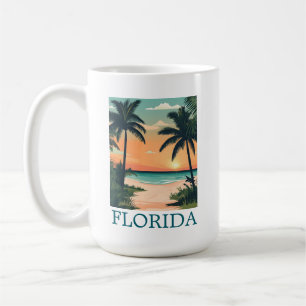 Caneca De Café Flórida Sunshine State – Paraíso de Praia Tropical