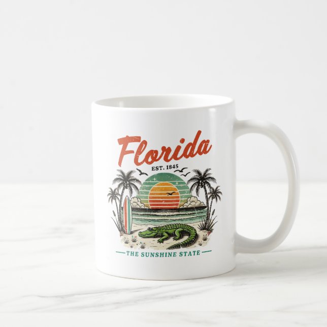 Caneca De Café Florida, The Sunshine State - Sunset Beach Scene (Direita)