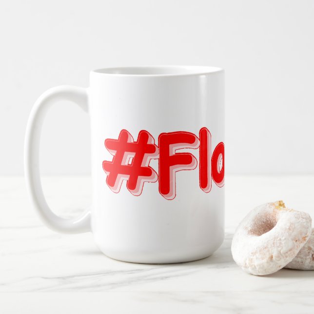 Caneca De Café "#Floridiano " Design bonito. Comprar Agora (Com Donut)