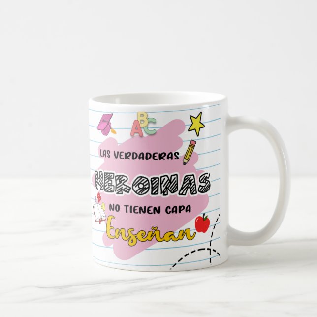 Caneca De Café Flork Día del Maestra - Las verdaderas Heroinas (Direita)