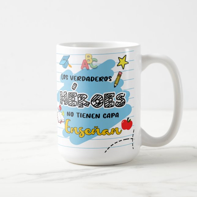 Caneca De Café Flork Día del Maestro - Los verdaderos Heroes! (Direita)