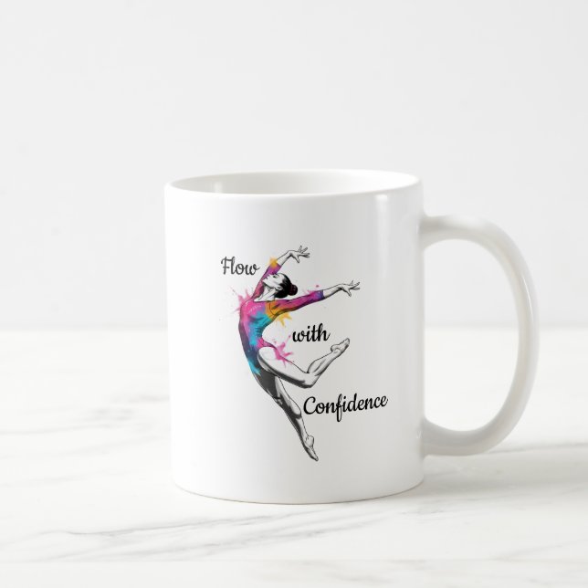 Caneca De Café Flow with Confidence – Artistic Gymnastics Mug (Direita)