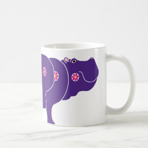 Caneca De Café flower hippo