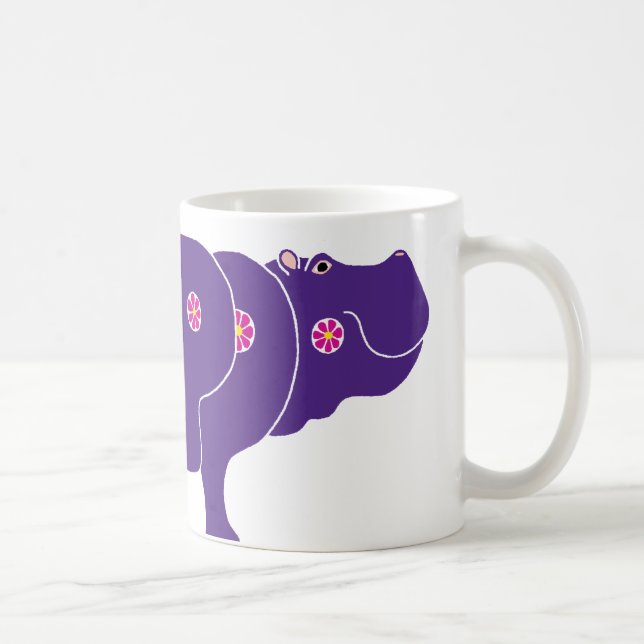 Caneca De Café flower hippo (Direita)