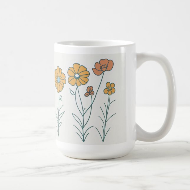 Caneca De Café FLOWER Mug (Direita)
