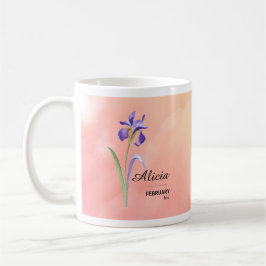 Caneca De Café Flower Mug Personalizado em Fevereiro