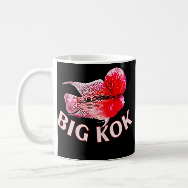 Caneca De Café Flowerhorn Cichlid Big Kok Joke Funny Monster (Esquerda)