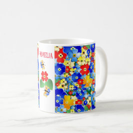 Caneca De Café Flowers Personalizados, Crianças