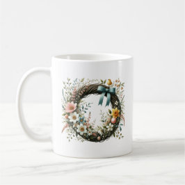 Caneca De Café Flowers Wreath