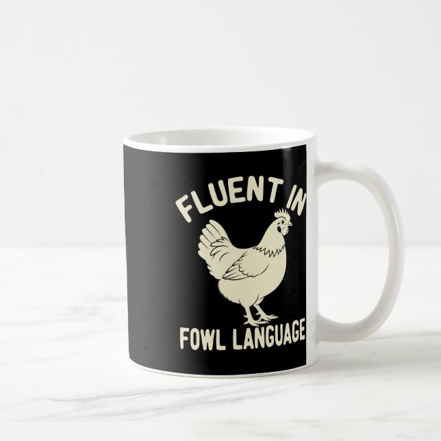 Caneca De Café Fluente Em Linguagem Imprópria De Ave Engraçado Fr (Direita)