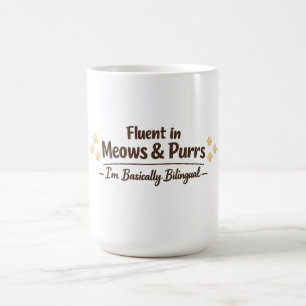Caneca De Café Fluente em Meows & Purrs Presente engraçado para a