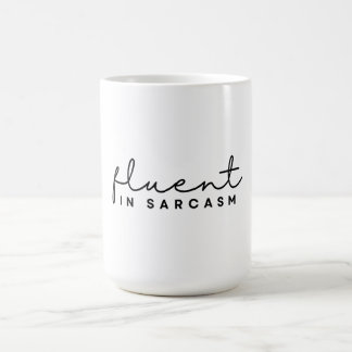 Caneca De Café Fluente em sarcasmo, minimalista engraçado sarcást