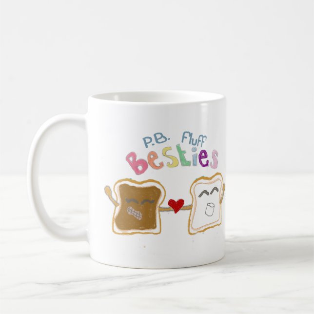 Caneca De Café fluff da manteiga de amendoim dos besties (Esquerda)
