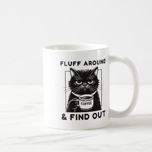 Caneca De Café Fluff Em Torno De Engraçada Gata Sarcástica Que Di