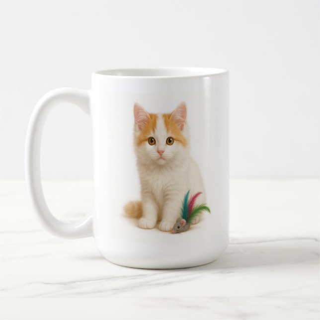 Caneca De Café Fluff & Feather - Turco Van Kitten (Esquerda)