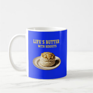 Caneca De Café Fluffy Biscuit em uma Prata, Biscoitos da Manteiga