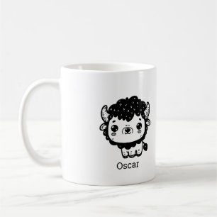 Caneca De Café Fluffy Bison Baby - Kawaii Fazenda Arte Animal