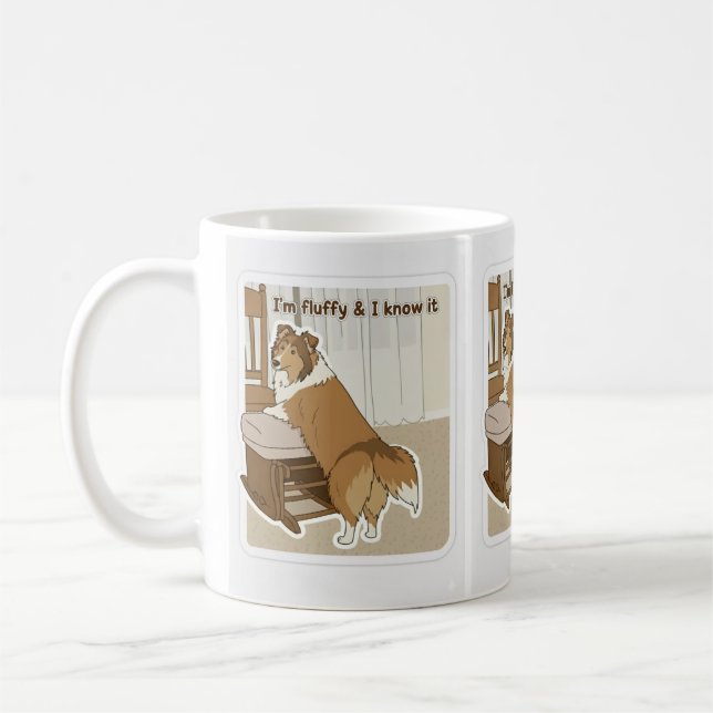 Caneca De Café Fluffy sheltie (Esquerda)