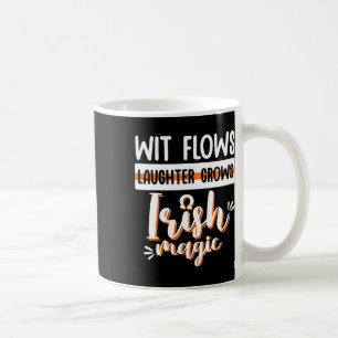 Caneca De Café Flui Magia Cresce Riso Irlandês St Patrick Dia