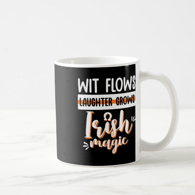 Caneca De Café Flui Magia Cresce Riso Irlandês St Patrick Dia (Direita)