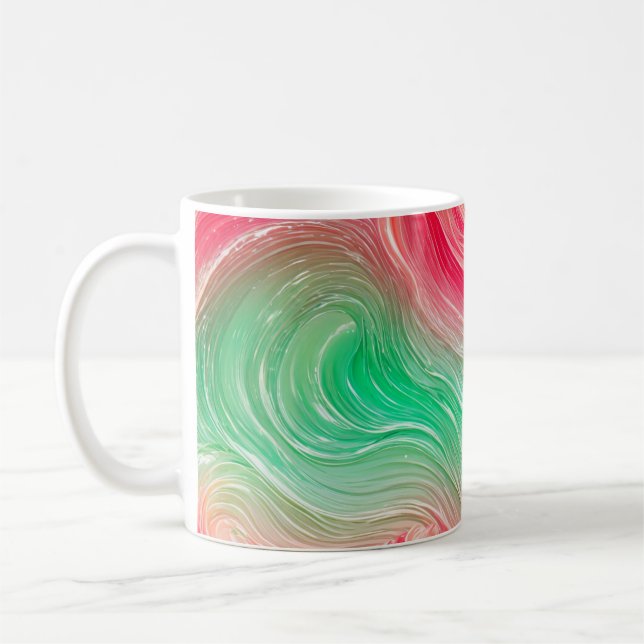 Caneca De Café Fluid Marble Line Art Mug (Esquerda)