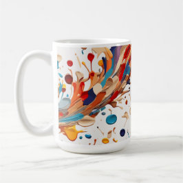 Caneca De Café Fluindo ondas de cor