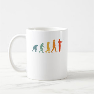 Caneca De Café Flute Evolution Retro Flutist