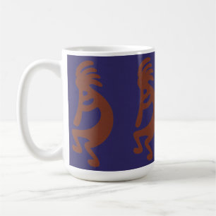 Caneca De Café Flute Playing Kokopelli Figura: Vermelho enferruja