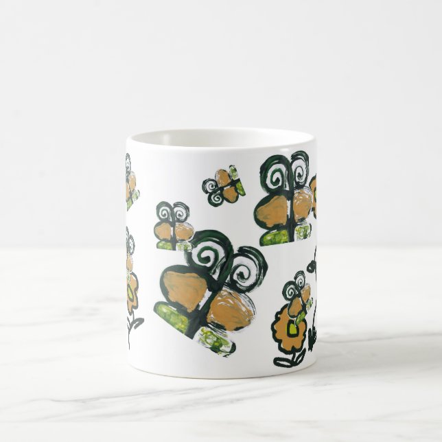 Caneca De Café Flutterbys por RobynHood (Centro)