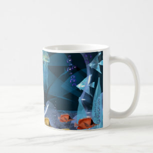 Caneca De Café Flutuador de cristal das medusa por Valxart