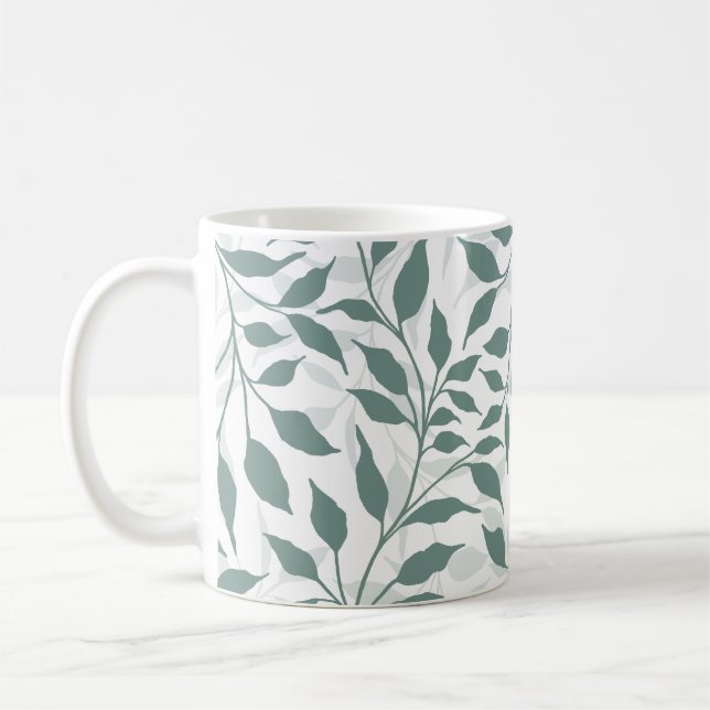 Caneca De Café Fluxo de Dança Deixa pasta Design Delicada de Folh (Esquerda)