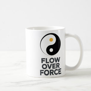 Caneca De Café Fluxo Sobre a Força Yin Yang Yoga Lance Vestuário