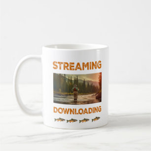 Caneca De Café Fluxos e Descarga da Pesca de Voo