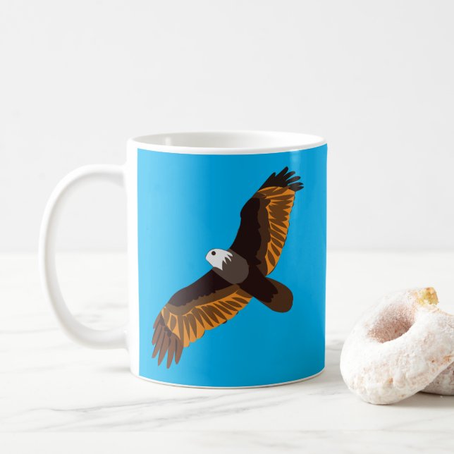 Caneca De Café Flying Bald Eagle (Com Donut)