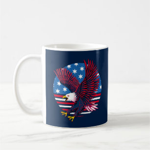 Caneca De Café Flying Eagle e American Flag