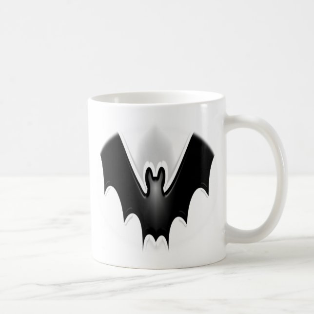 Caneca De Café Flying Funky Halloween Bat Spooky (Direita)