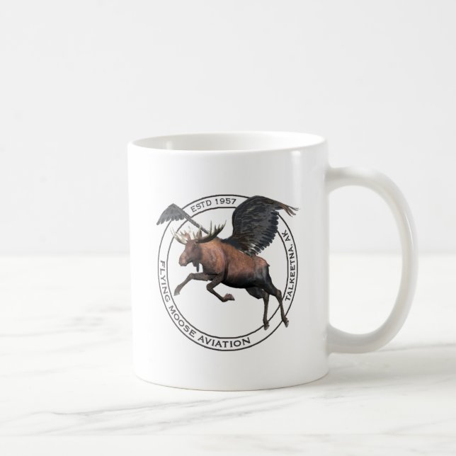 Caneca De Café Flying Moose Aviation (Direita)