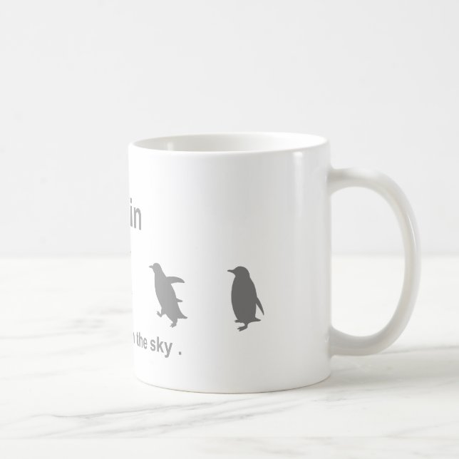Caneca De Café Flying Penguin2 g5 (Direita)