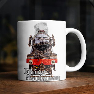Caneca De Café Flying Scotsman – Ilustração de Locomotiva a Vapor