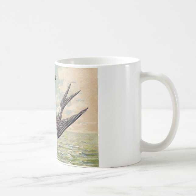Caneca De Café Flying swallow with flower twig (Direita)