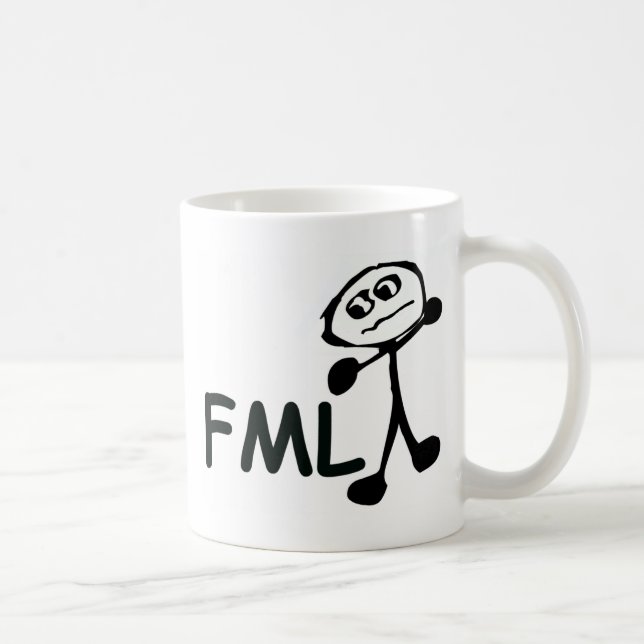 Caneca De Café FML Cartoon Man (Direita)