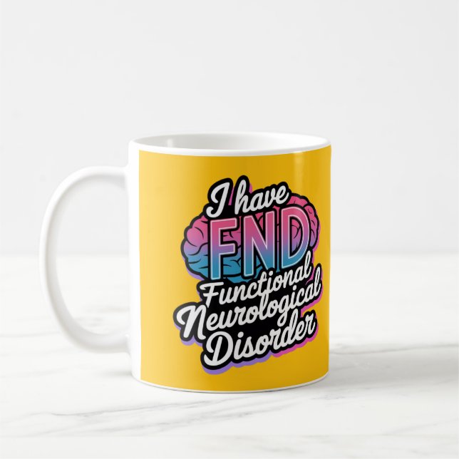 Caneca De Café FND Perturbação Neurológica Funcional Disco Invisí (Esquerda)