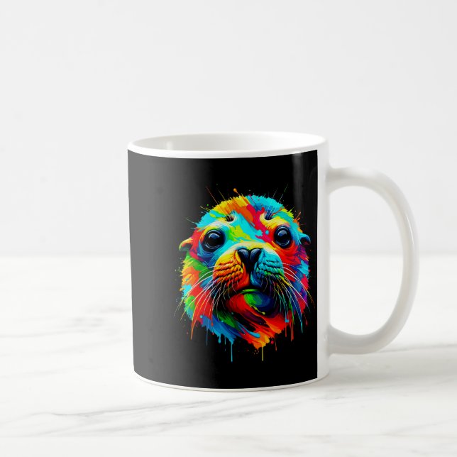 Caneca De Café Foca Leão Marinho  (Direita)