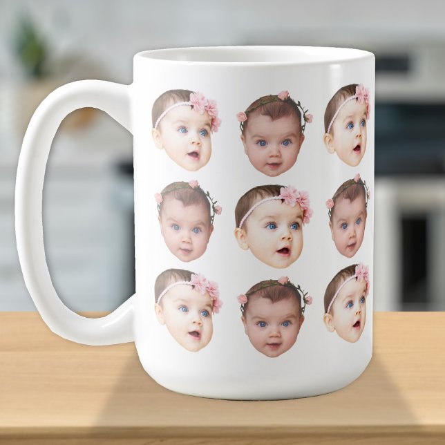 Caneca de Café Fofa com Rosto de Bebê Personalizad (Criador carregado)