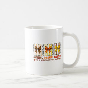 Caneca De Café Fofa Coquete Cristã de Outono Arco Grata Agradecid