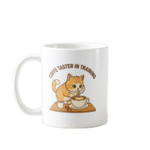 Caneca de Café Fofa: Gato "Provador de Café em Tre