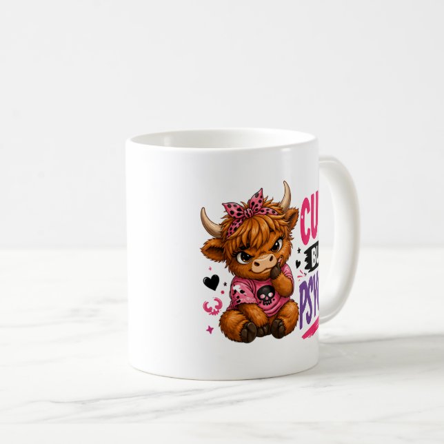 Caneca De Café Fofa mas Psicopata (Frente Esquerda)